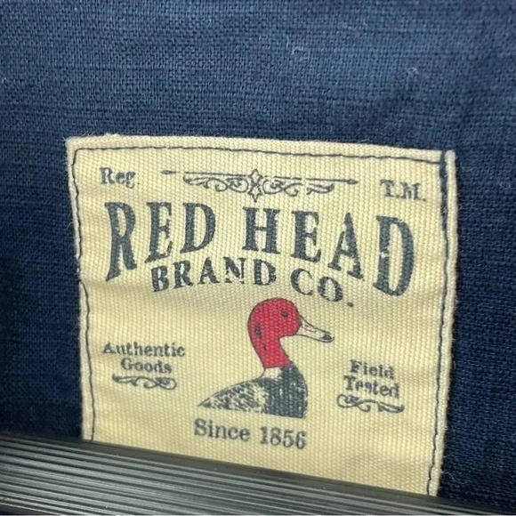 Red Head Men's Size Medium Short sleeve flag usa button down shirt 0416 - Picture 4 of 8